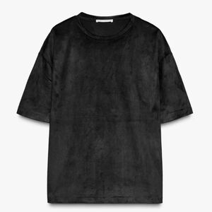 Zara Black Faux Suede Shirt - Womens